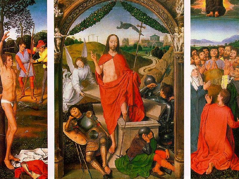 Hans Memling Resurrection Triptych France oil painting art